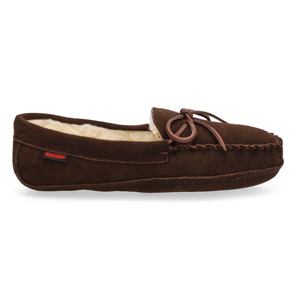 Men's Ace Suede Fur Lined SoftMocs - Chocolate