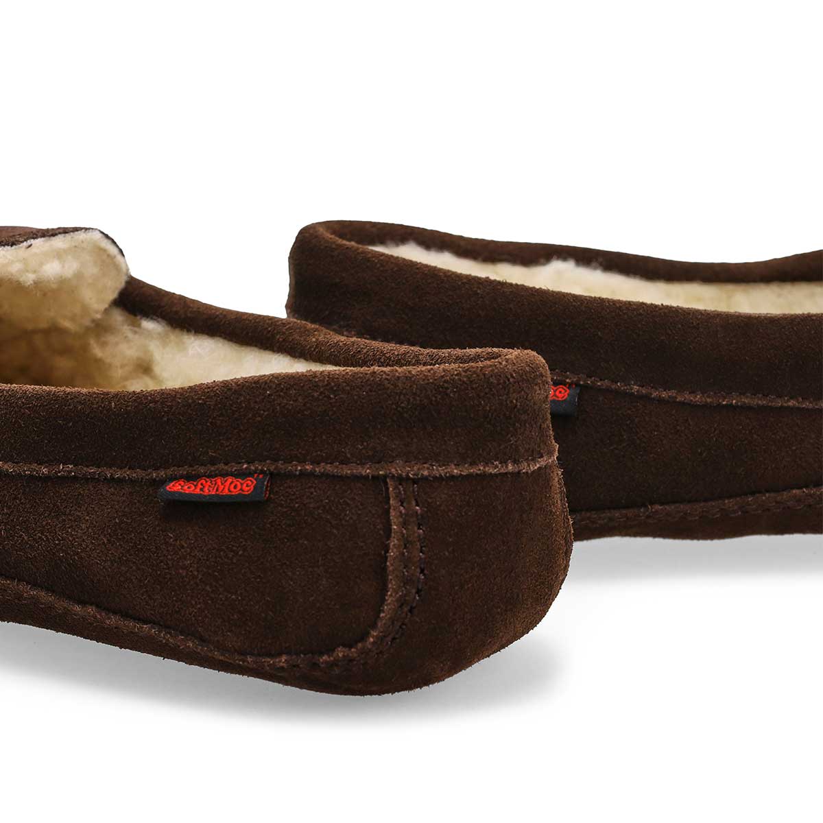 Men's Ace Suede Fur Lined SoftMocs - Chocolate