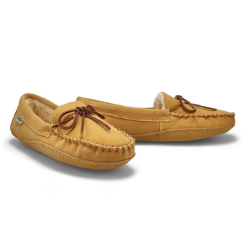 Men's Ace Suede Fur Lined SoftMocs - Natural