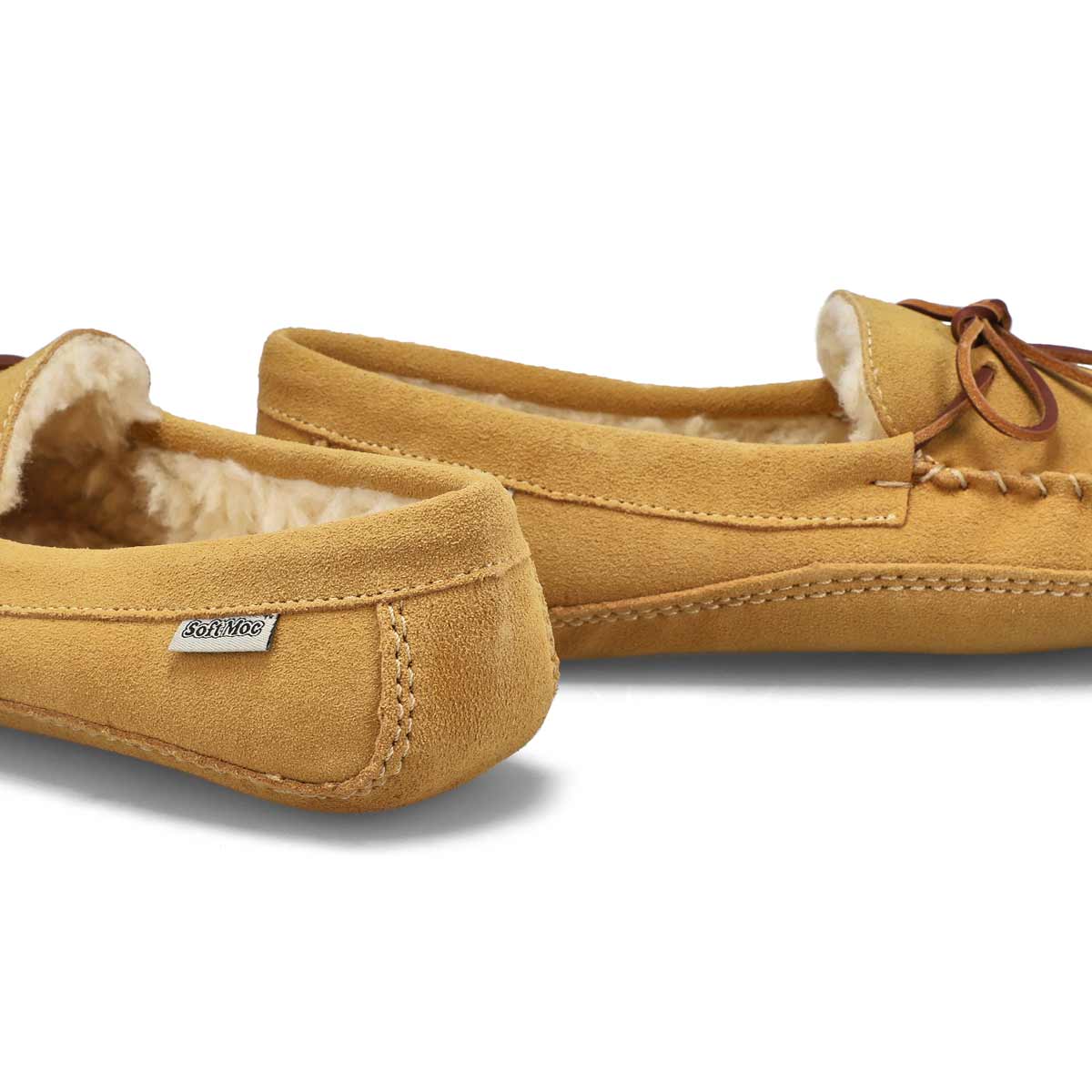 Men's Ace Suede Fur Lined SoftMocs - Natural