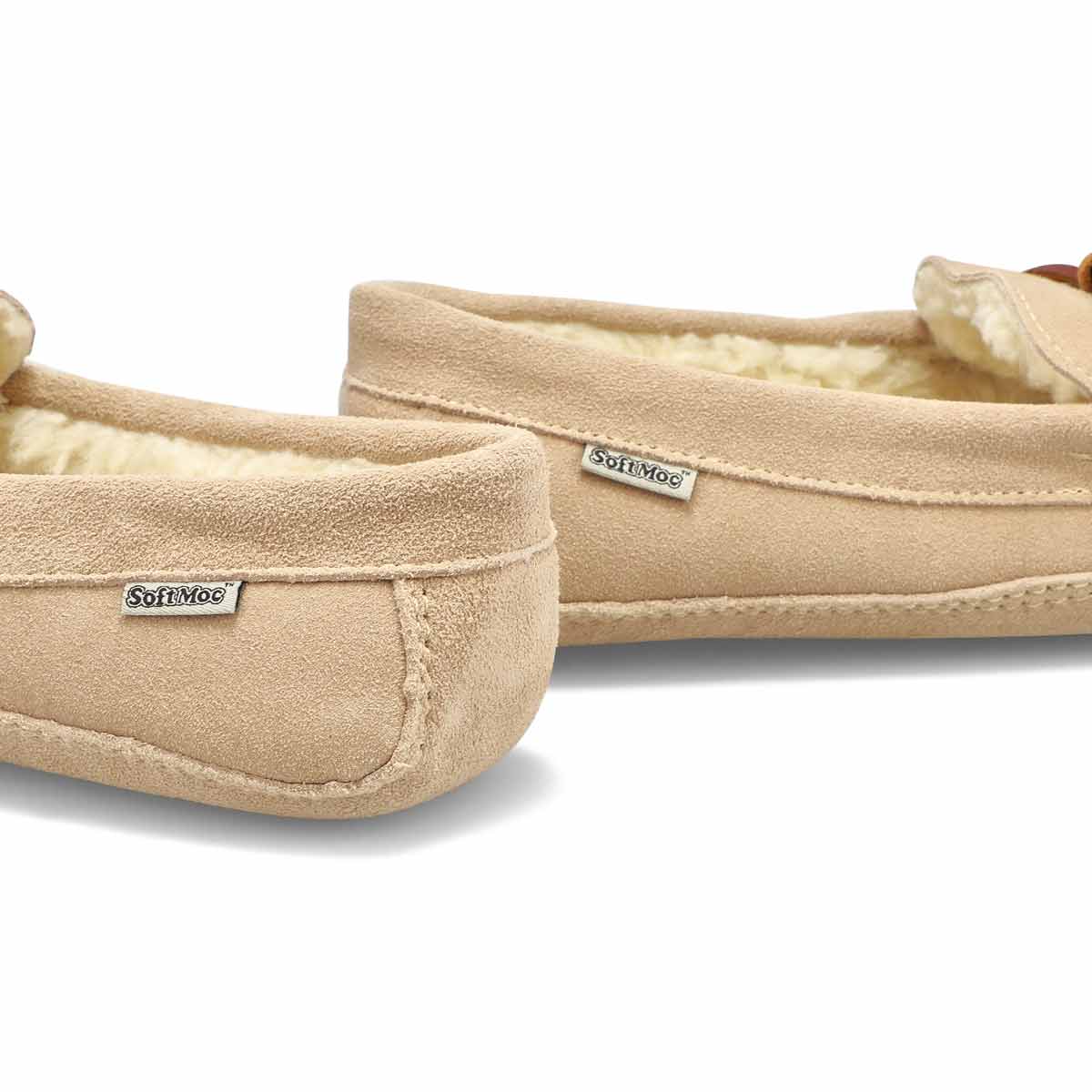Wells Womens JL9985 Faux Suede Fur Lined Slip On Flat Moccasins