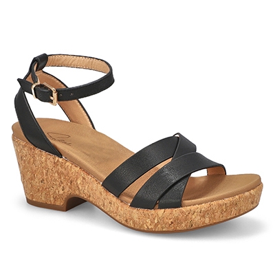 Lds Alicent Wedge Sandal - Black
