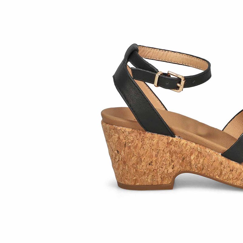 Sandale compensée ALICENT, noir, femmes