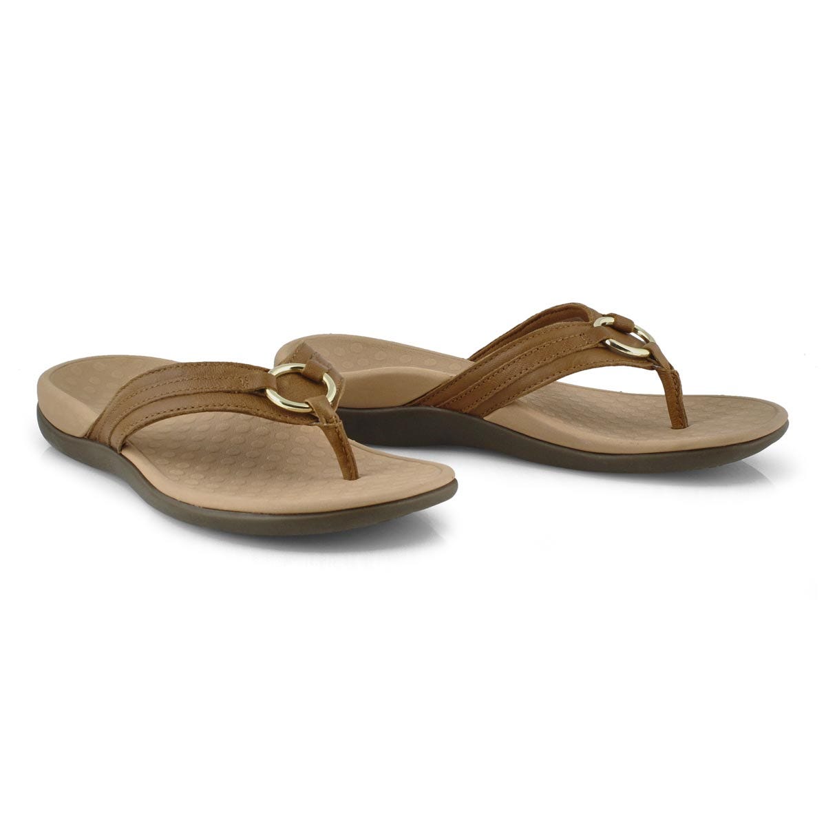 Vionic Women's Aloe Thong Sandal - Mocha | SoftMoc.com
