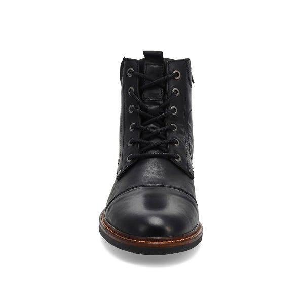 Men's Amon Leather Lace Up Ankle Boot - Black