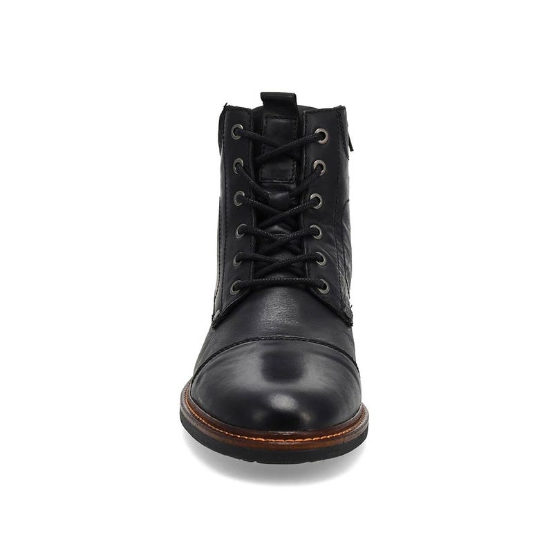 Men's Amon Leather Lace Up Ankle Boot - Black