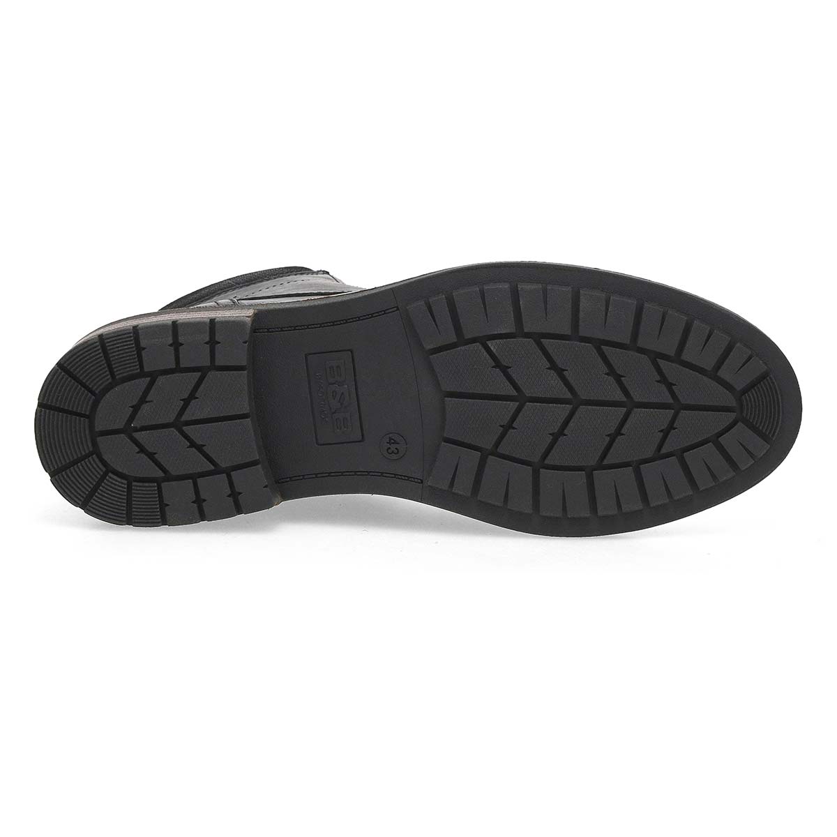 Bottine en cuir à lacets AMON, noir, hommes