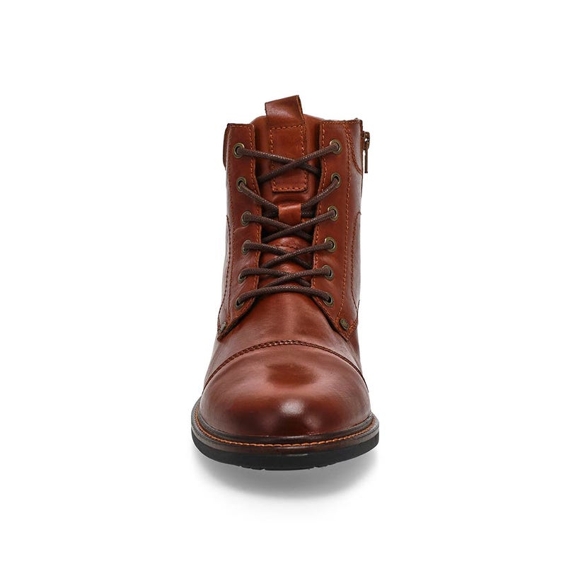 Men's Amon Leather Lace Up Ankle Boot - Argentina Red/Brown