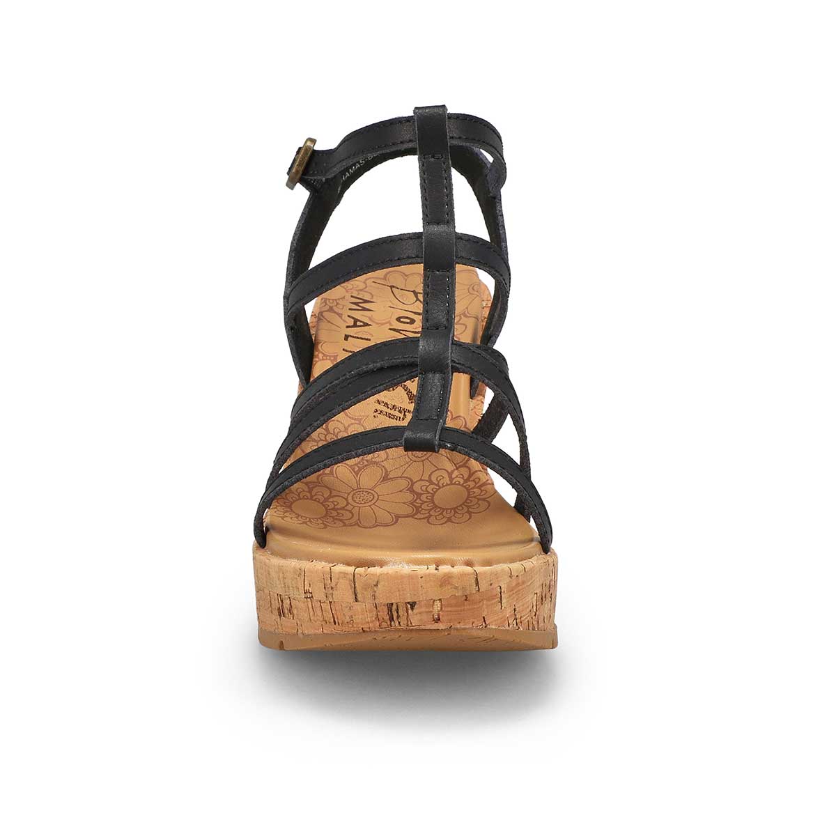 Ladies Bahamas Wedge Sandal - Black