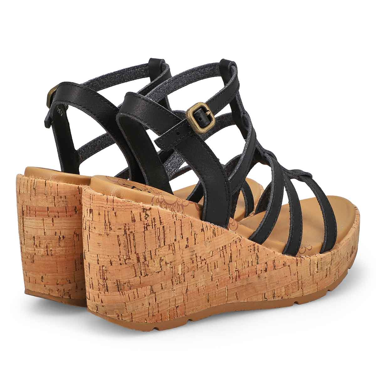 Ladies Bahamas Wedge Sandal - Black