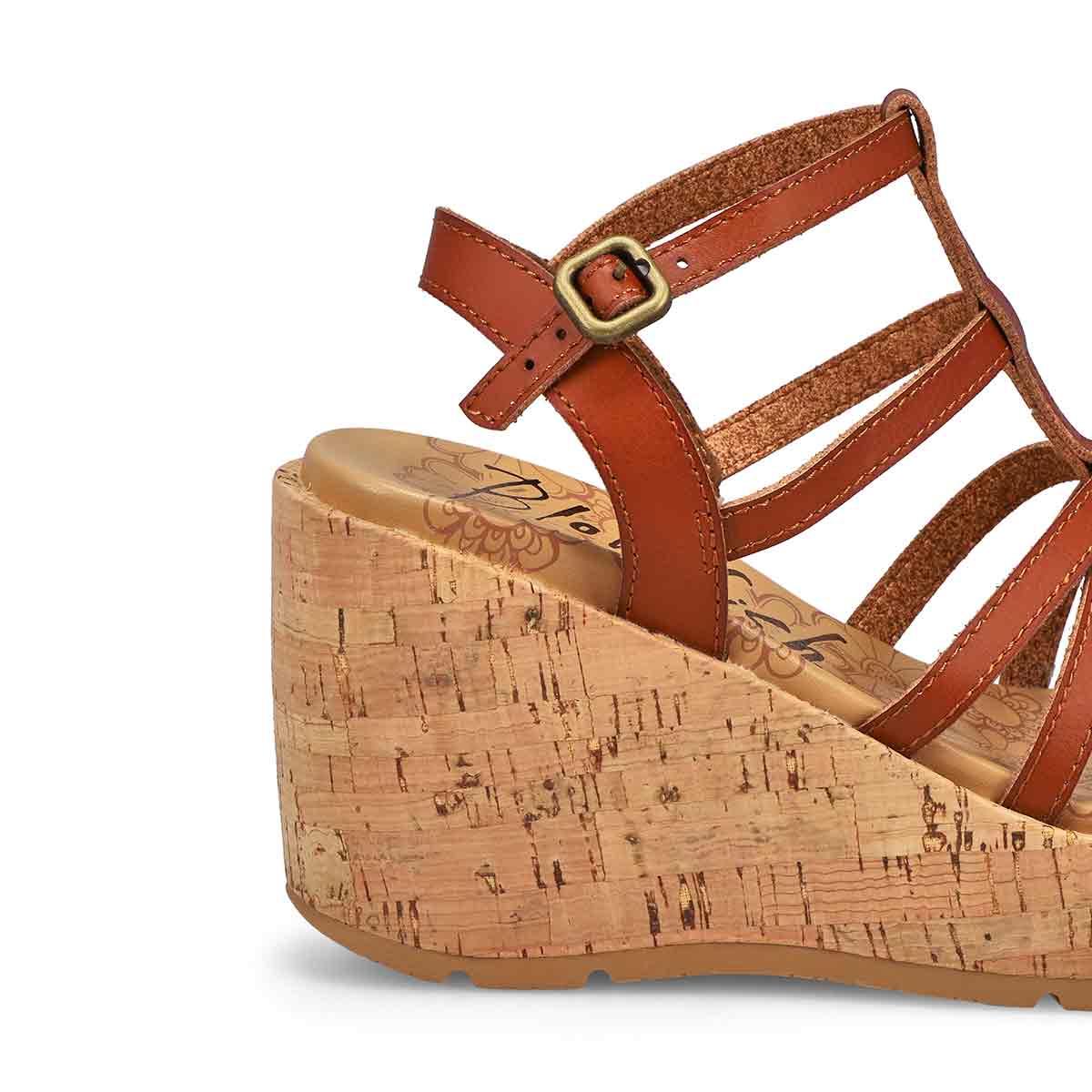 Ladies Bahamas Wedge Sandal - Wood