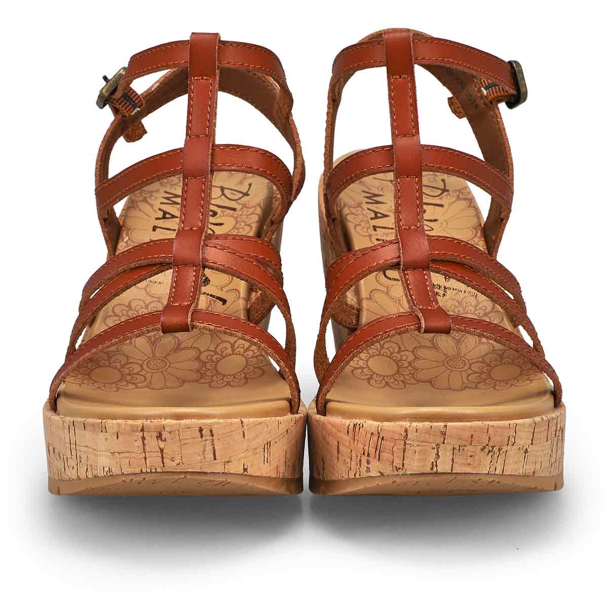 Ladies Bahamas Wedge Sandal - Wood