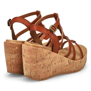 Ladies Bahamas Wedge Sandal - Wood