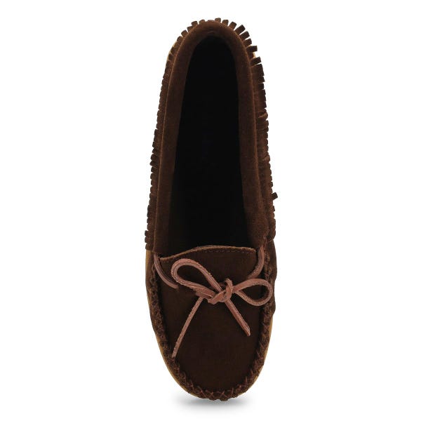 Ballerines SoftMoc Bali Fringe en suède pour femmes - Rootbeer