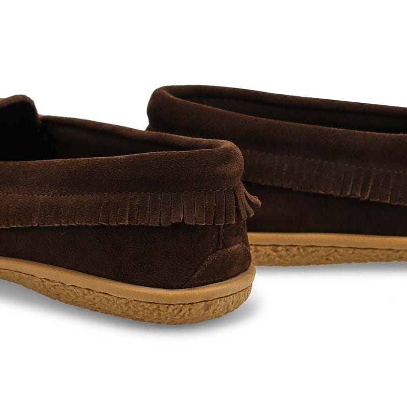 Ballerines SoftMoc Bali Fringe en suède pour femmes - Rootbeer