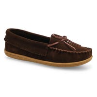 Ballerines SoftMoc Bali Fringe en suède pour femmes - Rootbeer