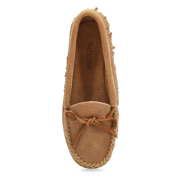 Ballerine SoftMoc Bali Fringe en suède pour femmes - Sable