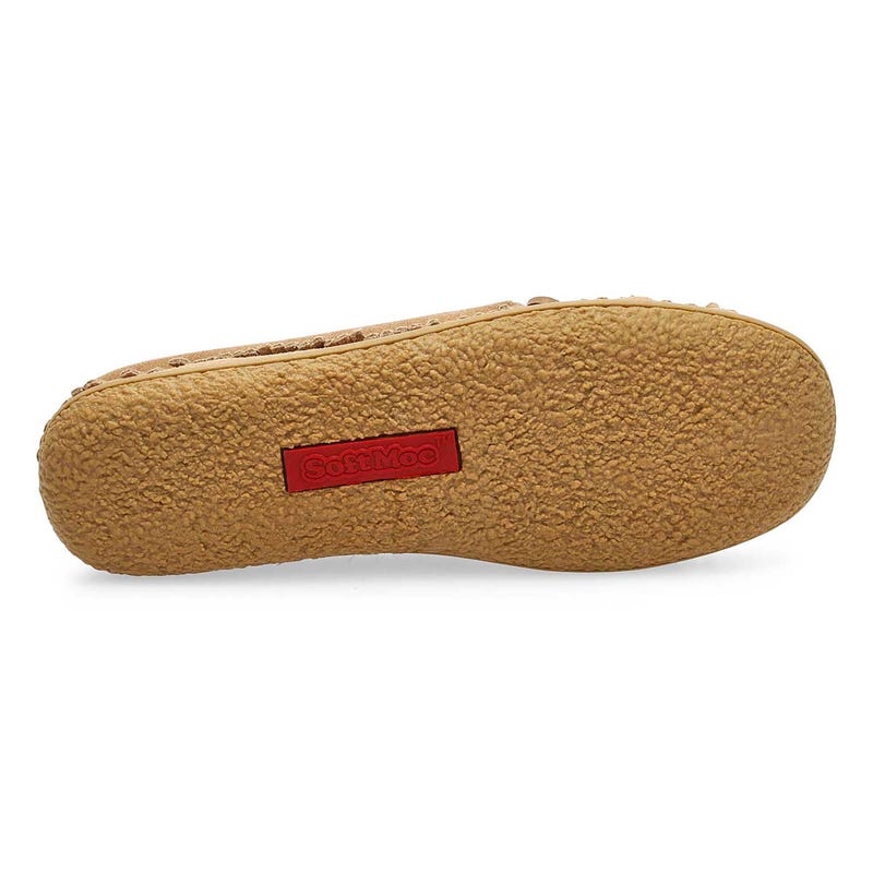 Ballerine SoftMoc Bali Fringe en suède pour femmes - Sable
