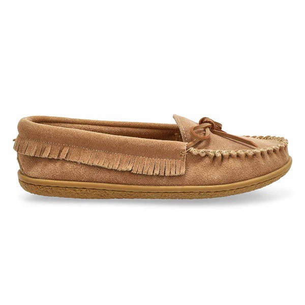 Ballerine SoftMoc Bali Fringe en suède pour femmes - Sable