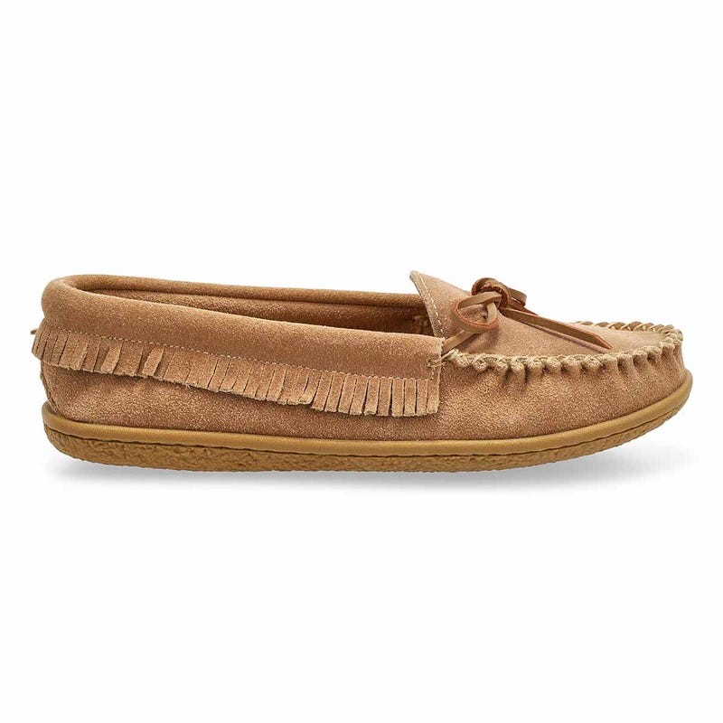 Ballerine SoftMoc Bali Fringe en suède pour femmes - Sable