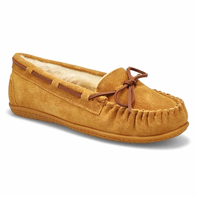 Lds BaliSupreme Suede Ballerina SoftMocs - Chesnut