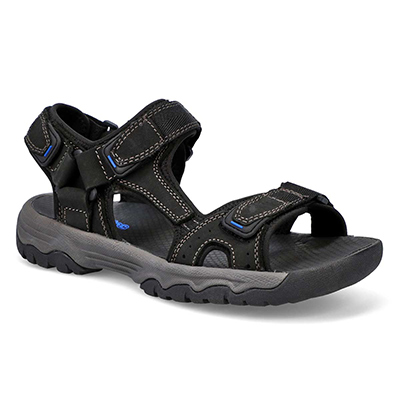 Mns Barney Hook And Loop Sandal - Black