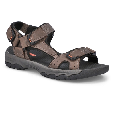 Mns Barney Hook And Loop Sandal - Grey