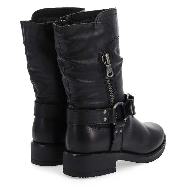 Women's  Basim Leather Ankle Boot - Black
