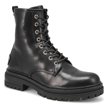 Women's Bavna Lace Up Combat Boot - Black