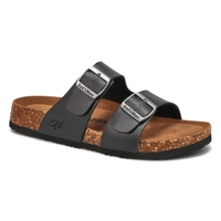 Men's Baz Smooth PU Memory Foam Sandal - Black