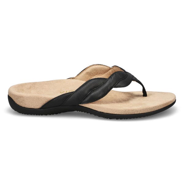 Women's Bella Braid Thong Sandal - Black