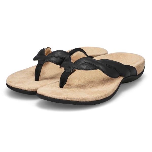 Women's Bella Braid Thong Sandal - Black