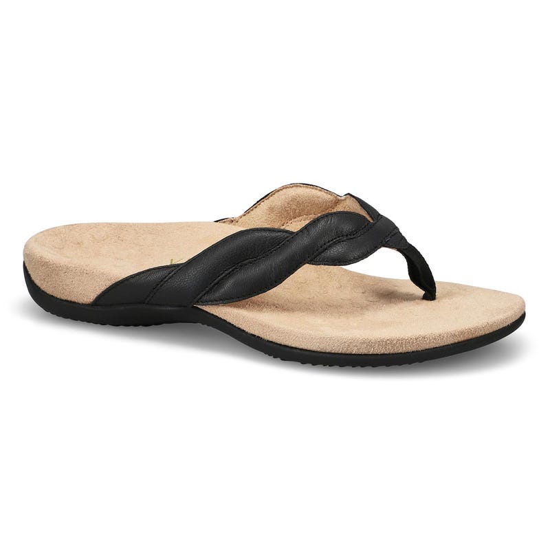 Women's Bella Braid Thong Sandal - Black