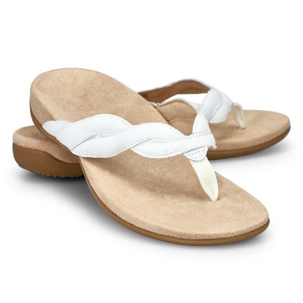 Women's Bella Braid Thong Sandal - White