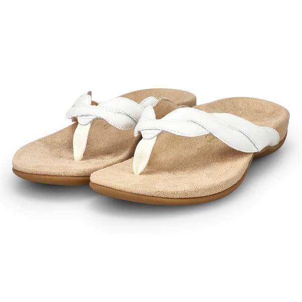 Women's Bella Braid Thong Sandal - White