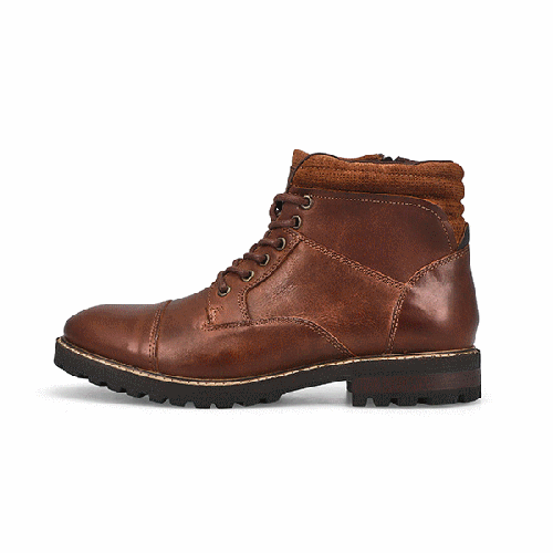B&B Premium Men's Bennett Leather Lace Up Ank | SoftMoc.com
