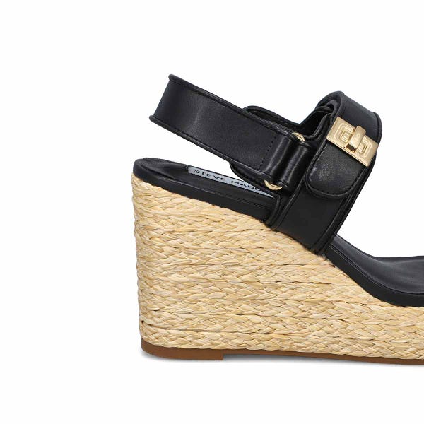 Women's Best Ankle Strap Wedge Sandal - Black