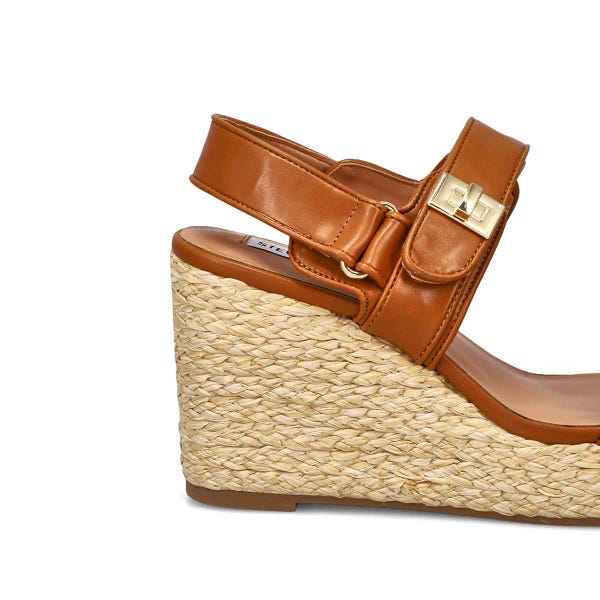 Women's  Best Ankle Strap Wedge Sandal - Cognac