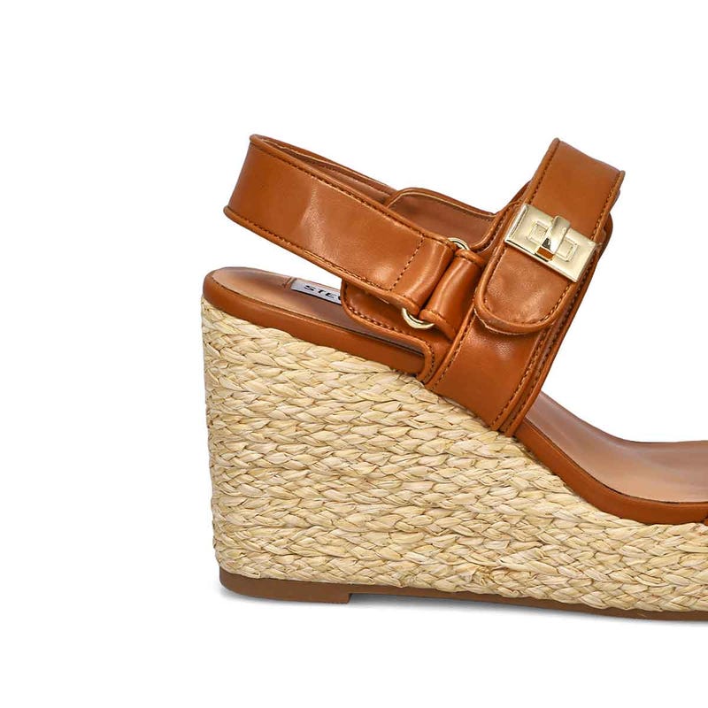 Women's  Best Ankle Strap Wedge Sandal - Cognac