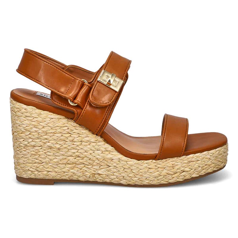 Women's  Best Ankle Strap Wedge Sandal - Cognac