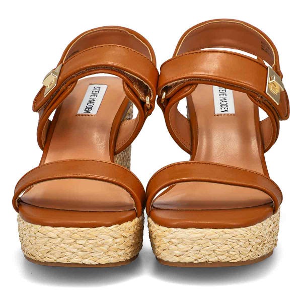 Women's  Best Ankle Strap Wedge Sandal - Cognac