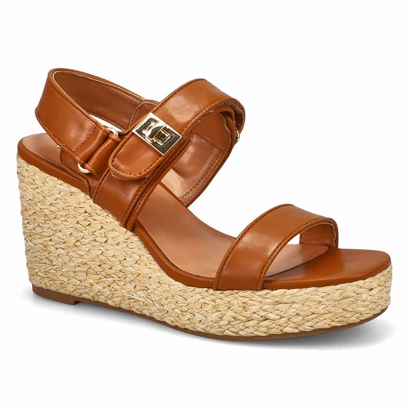 Women's  Best Ankle Strap Wedge Sandal - Cognac