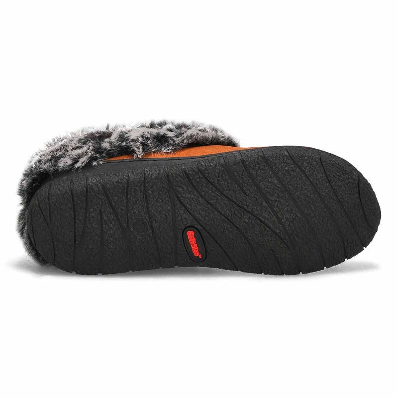 Pantoufle en suède à talon ouvert BETH, havane foncé, femmes