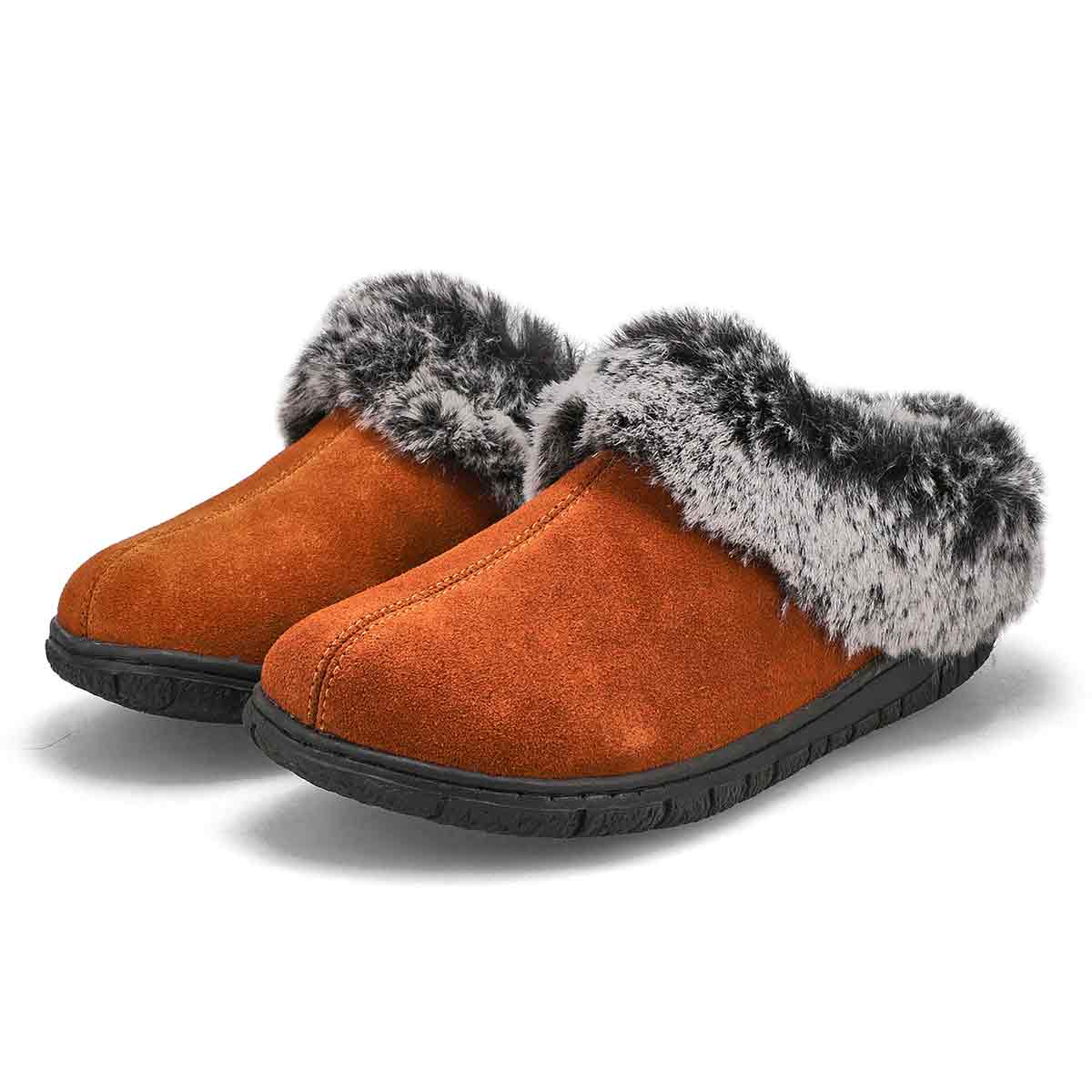 Women's Beth Open Back Suede Slipper - Dark Tan