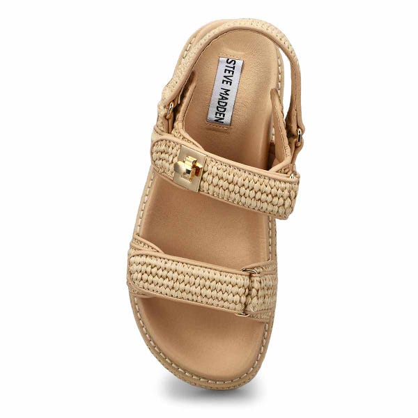 Sandale à plateforme BIG MONA, raphia naturel, femmes