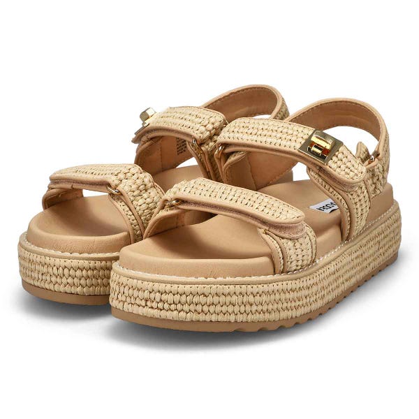 Sandale à plateforme BIG MONA, raphia naturel, femmes
