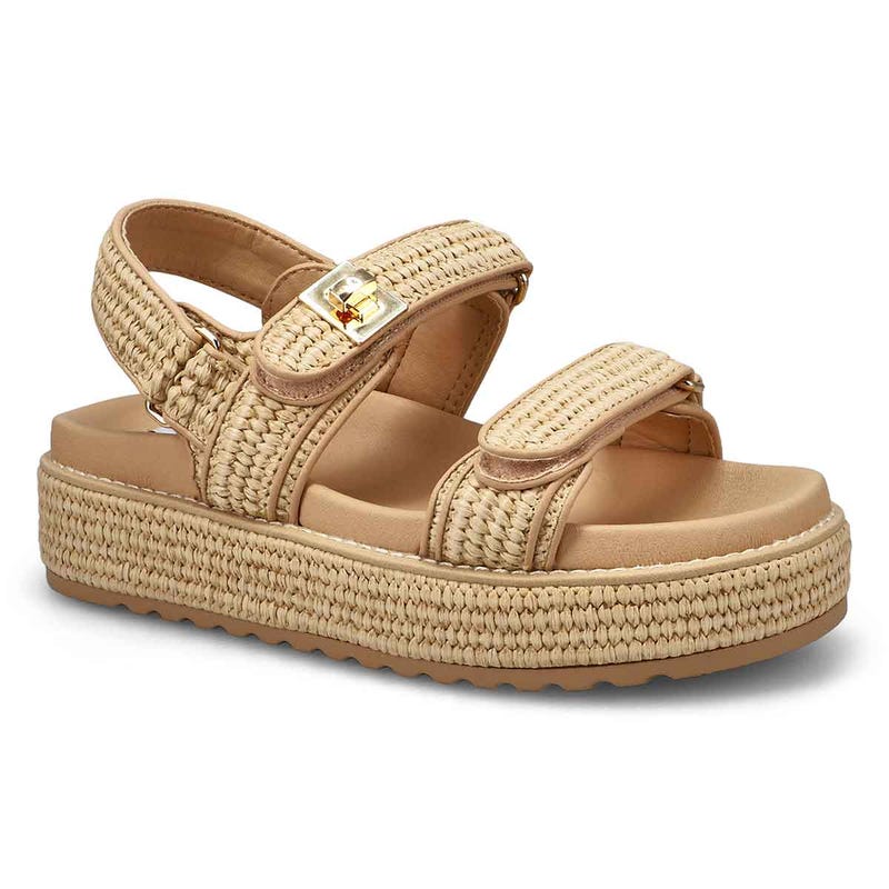 Sandale à plateforme BIG MONA, raphia naturel, femmes