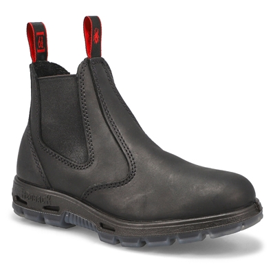 Unisex Bobcat Leather Pull On Boot-Black