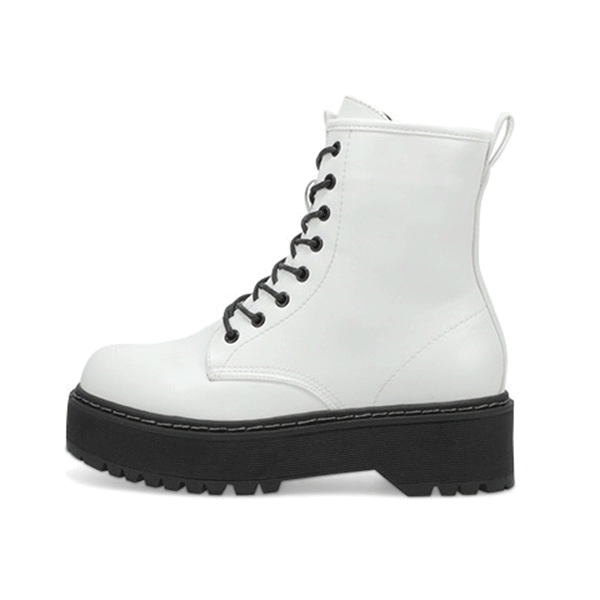 White steve madden combat boots Clearance
