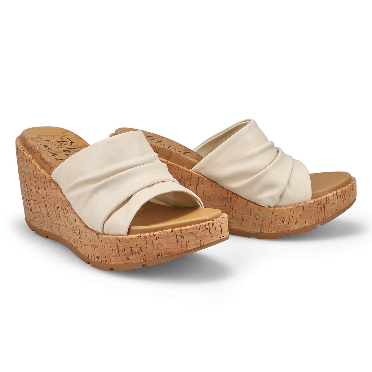 Ladies Boynton Slide Wedge Sandal - Latte